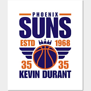 Phoenix Suns Durant 35 Basketball Retro Posters and Art